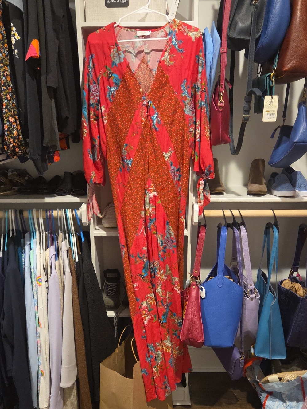 Johnny Was Malayke Paneled Maxi Coverup Sz Large